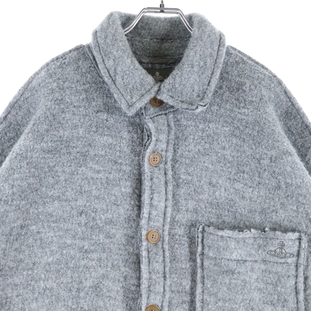 Vivienne Westwood(ヴィヴィアンウエストウッド) メルトンウールシャツジャケット グレー VW-J2-77983
