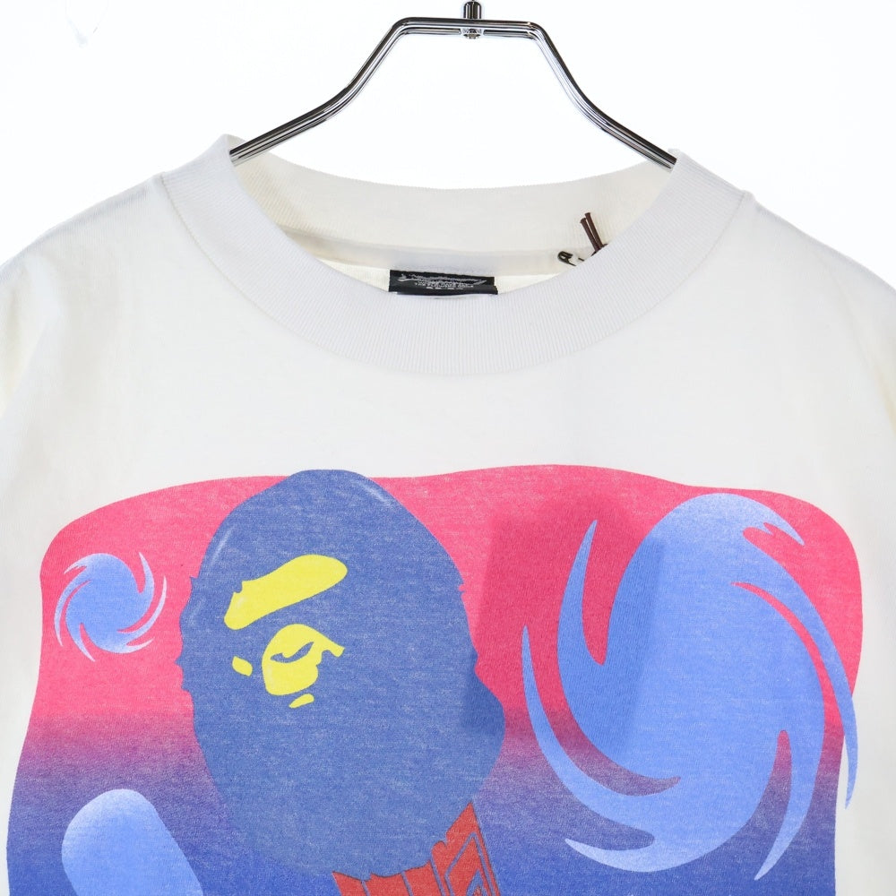 SAINT MICHAEL(セントマイケル) ×A BATHING APE BAPE GOD SS TEE アベイシングエイプ ゴッド クルーネック半袖Tシャツカットソー ホワイト SM-HR1-0000-C35