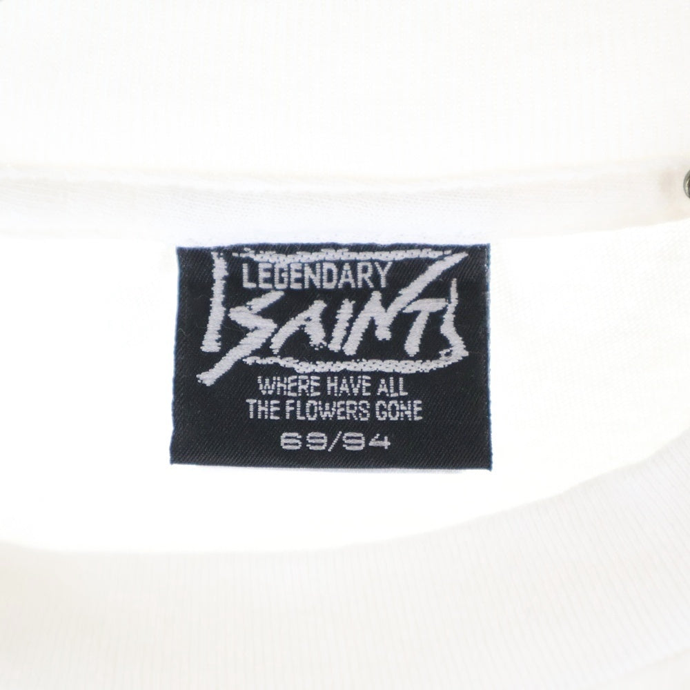 SAINT MICHAEL(セントマイケル) ×A BATHING APE BAPE GOD SS TEE アベイシングエイプ ゴッド クルーネック半袖Tシャツカットソー ホワイト SM-HR1-0000-C35