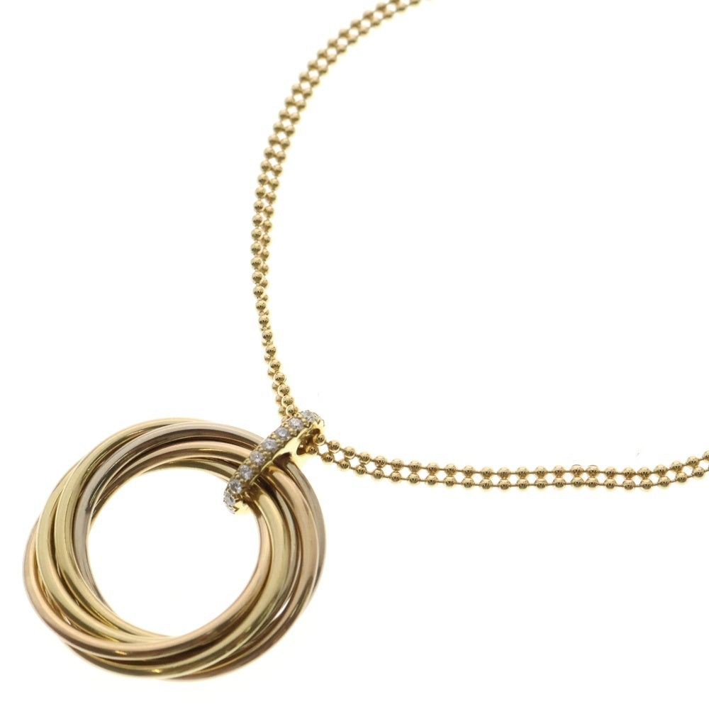 Cartier(カルティエ) トリニティ ダイヤ入り ネックレス Au750 ゴールド