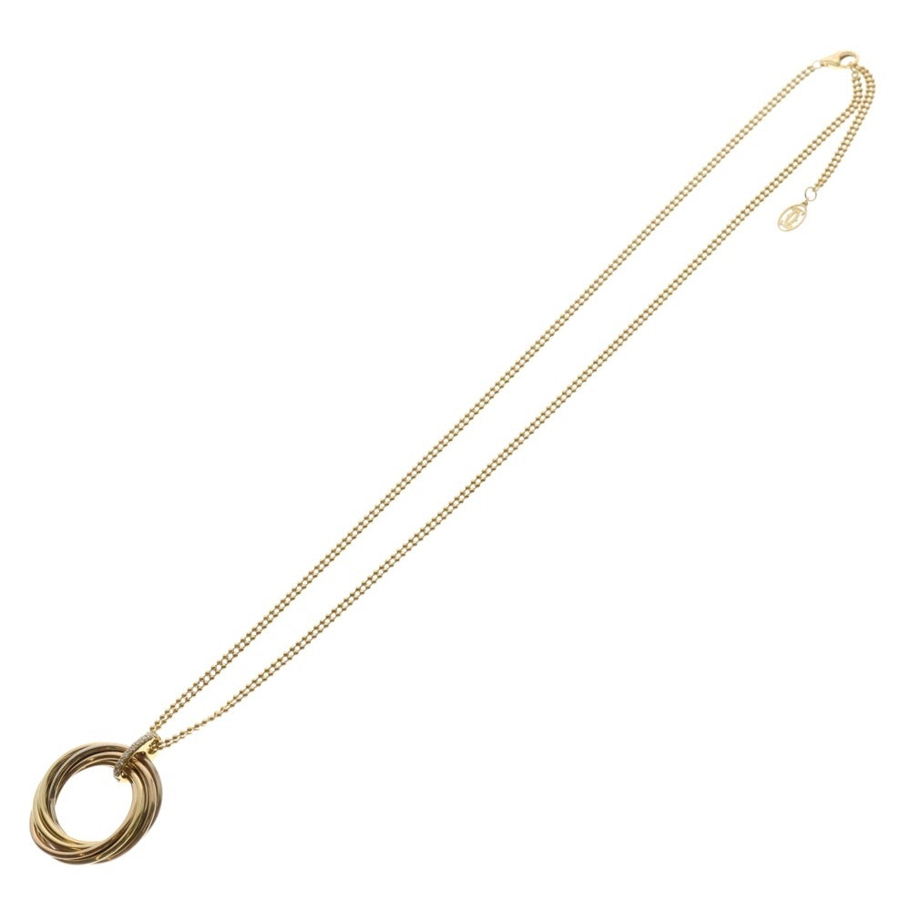 Cartier(カルティエ) トリニティ ダイヤ入り ネックレス Au750 ゴールド