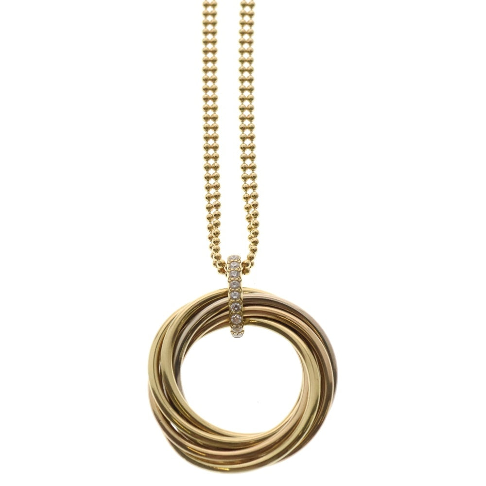 Cartier(カルティエ) トリニティ ダイヤ入り ネックレス Au750 ゴールド