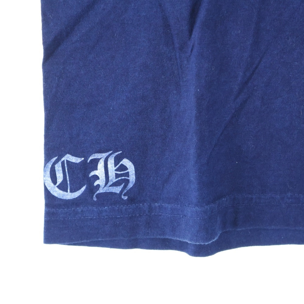 CHROME HEARTS(クロムハーツ) Indigo DyeDagger Print Tee 藍染め加工 インディゴダイダガープリント クルーネック半袖Tシャツカットソー インディゴ