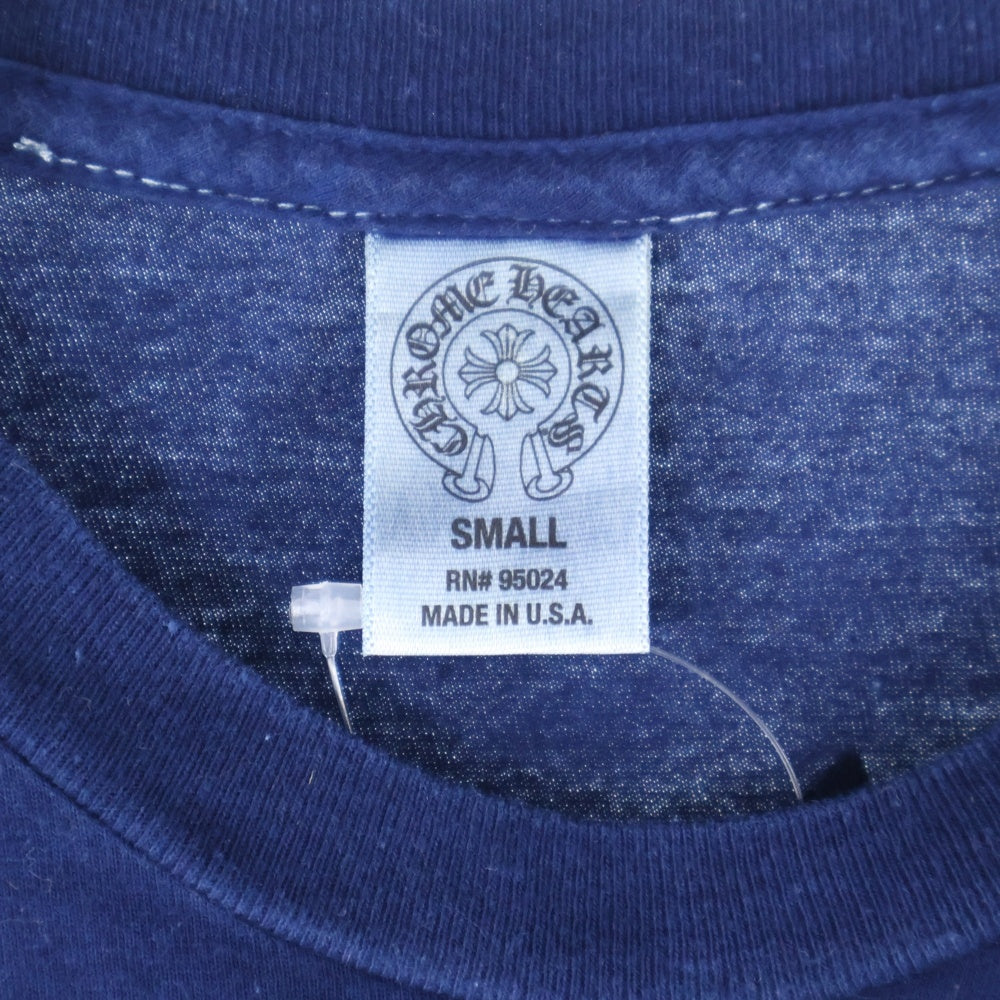CHROME HEARTS(クロムハーツ) Indigo DyeDagger Print Tee 藍染め加工 インディゴダイダガープリント クルーネック半袖Tシャツカットソー インディゴ