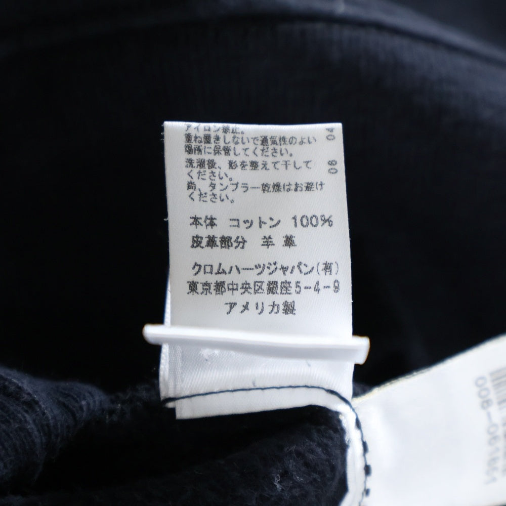 CHROME HEARTS(クロムハーツ) クロスパッチ付き コットン裏起毛 ショートスリーブスウェットシャツ ブラック