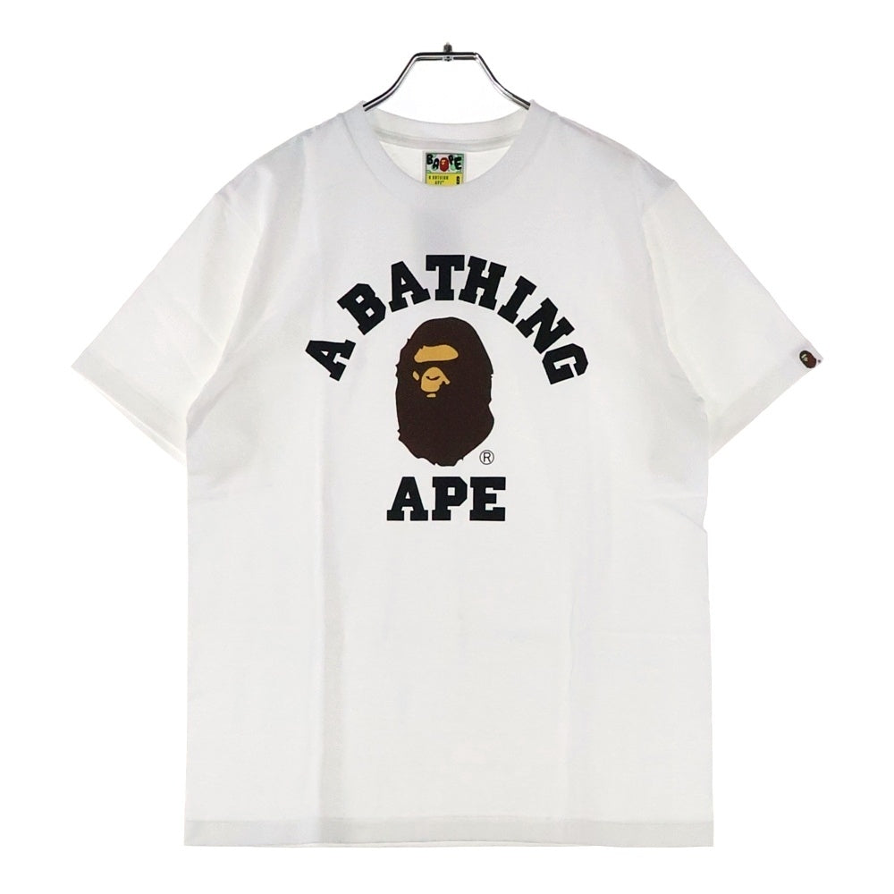 [大人気]　アベイシングエイプ　ポロシャツ　プリント◎　カレッジロゴ　存在感◎ A BATHING APE(アベイシングエイプ) COLLEGE TEE カレッジ