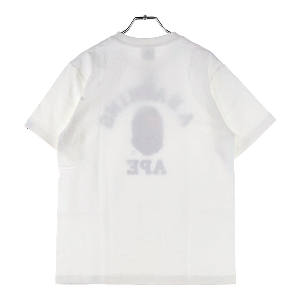 A BATHING APE(アベイシングエイプ) COLLEGE TEE カレッジ フロントプリント クルーネックTシャツカットソー ホワイト 001TEE801001M