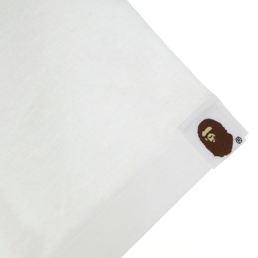 A BATHING APE(アベイシングエイプ) COLLEGE TEE カレッジ フロントプリント クルーネックTシャツカットソー ホワイト 001TEE801001M