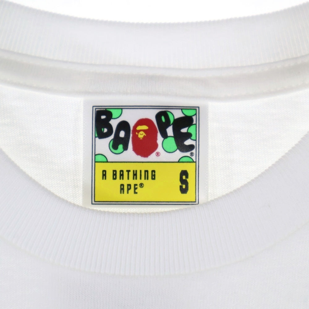 A BATHING APE(アベイシングエイプ) COLLEGE TEE カレッジ フロントプリント クルーネックTシャツカットソー ホワイト 001TEE801001M