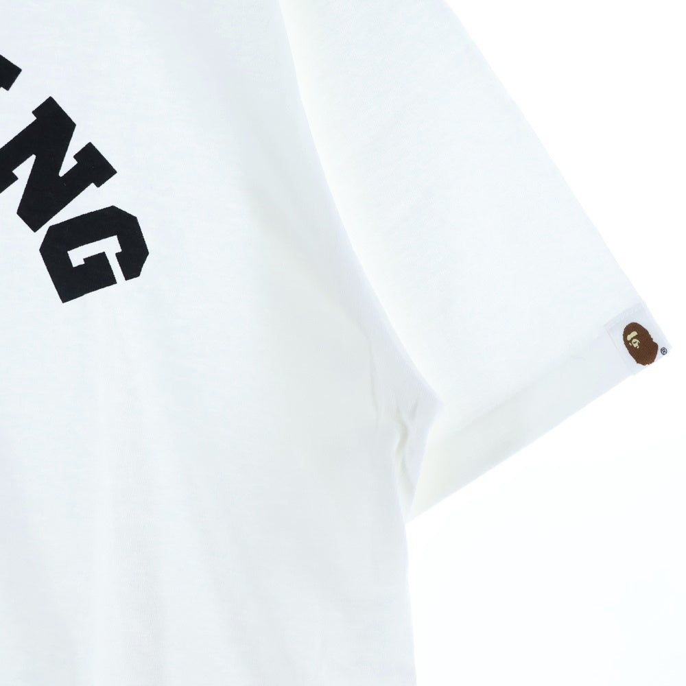 A BATHING APE(アベイシングエイプ) COLLEGE TEE カレッジ フロントプリント クルーネック 半袖Tシャツ ホワイト 001TEE801001M