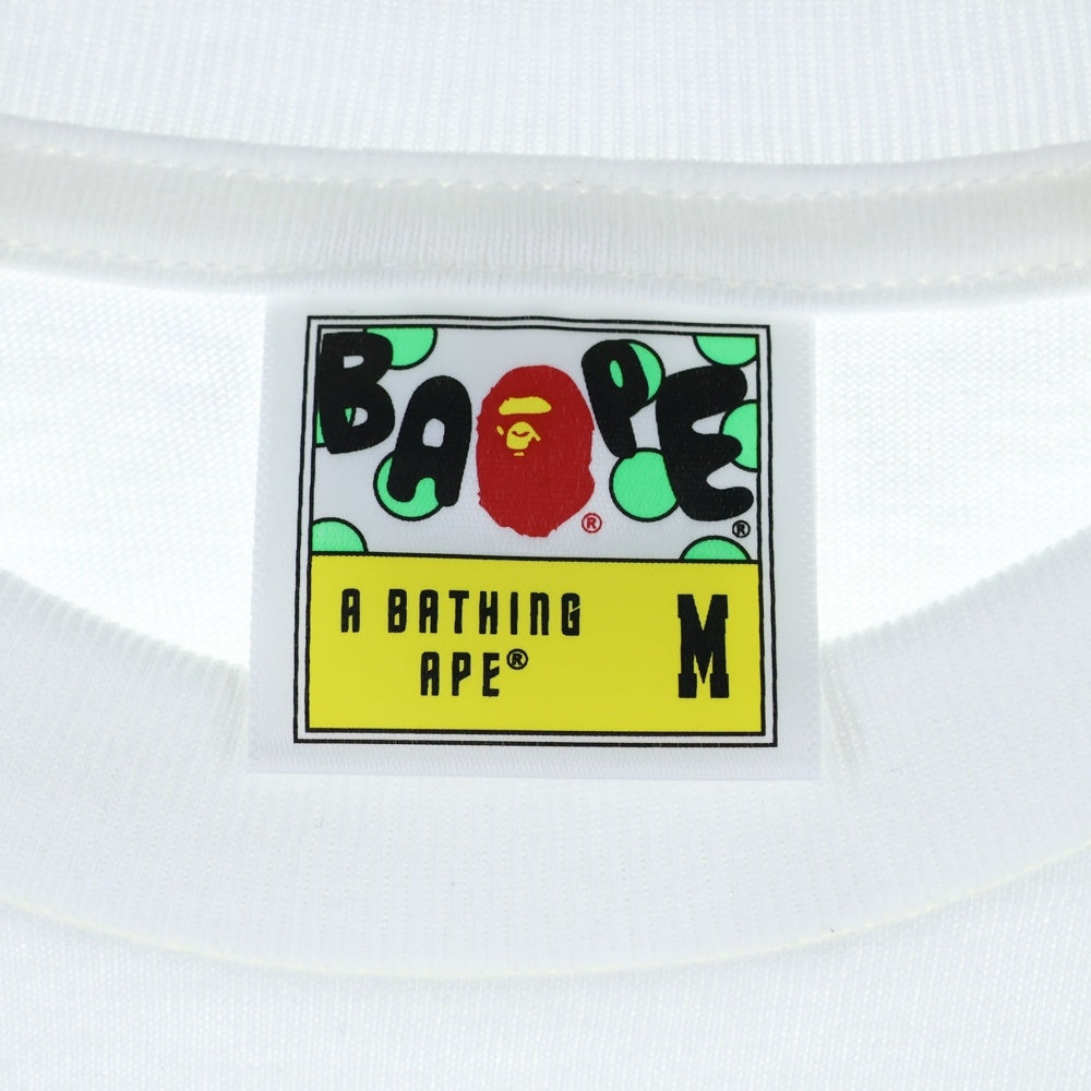 A BATHING APE(アベイシングエイプ) COLLEGE TEE カレッジ フロントプリント クルーネック 半袖Tシャツ ホワイト 001TEE801001M