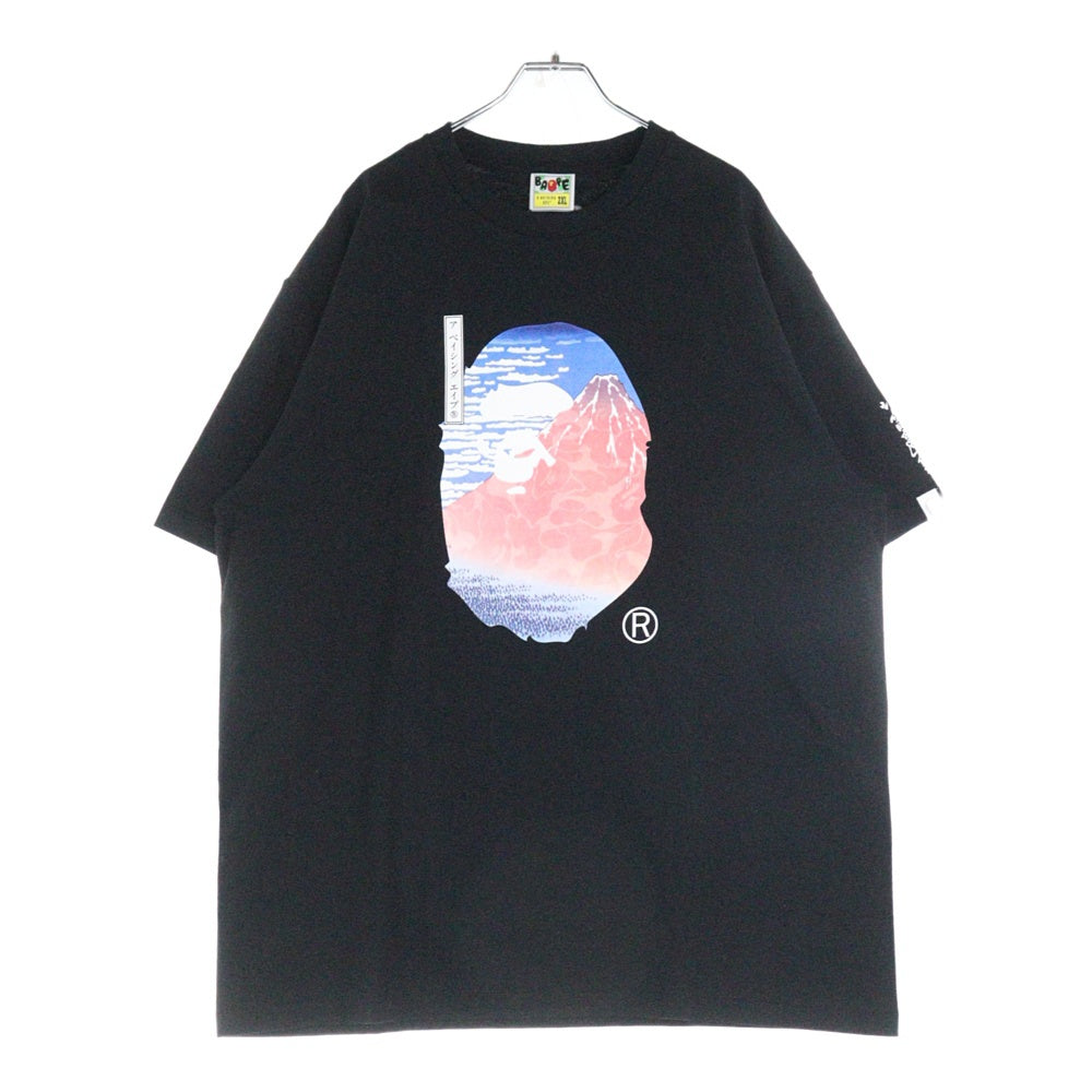 A BATHING APE(アベイシングエイプ) UKIYO-E APE HEAD TEE #2 浮世絵 クルーネック半袖Tシャツカットソー ブラック 001TEL731917C