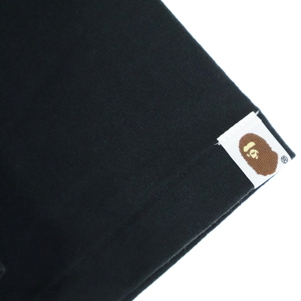 A BATHING APE(アベイシングエイプ) COLOR CAMO SHARK TEE カラーカモ シャーク クルーネック半袖Tシャツカットソー レディース ブラック/ネイビー 001TEL802062L