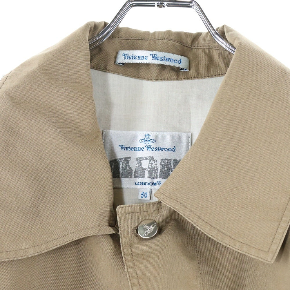 Vivienne Westwood MAN(ヴィヴィアンウエストウッドマン) ロゴ ボタン ジップアップ ジャケット ベージュ