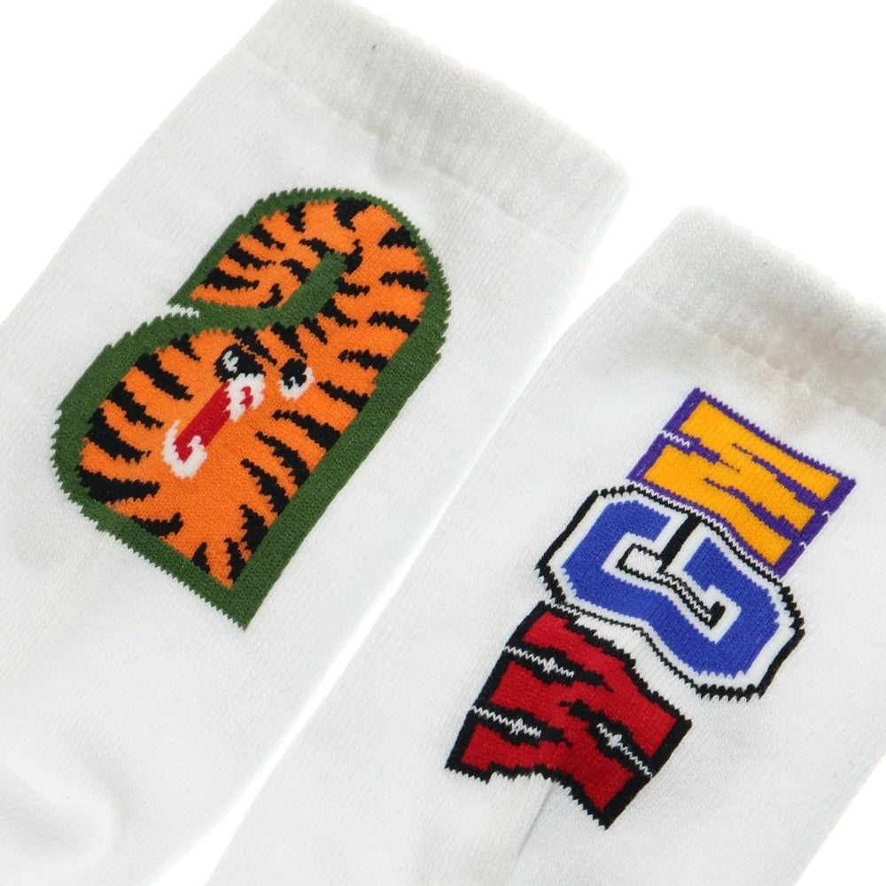 A BATHING APE(アベイシングエイプ) SHARK SOCKS シャークグラフィックソックッス ホワイト 1L80-184-005
