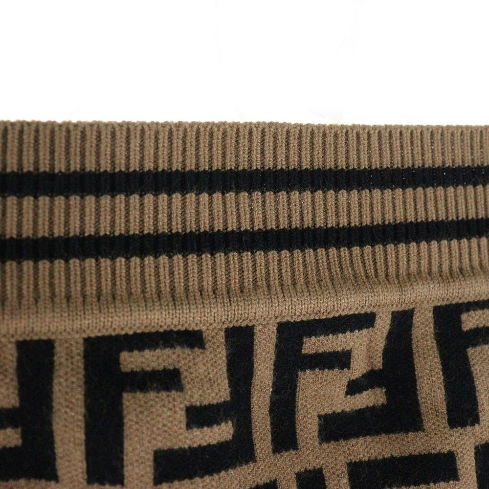 FENDI(フェンディ) ズッカ総柄デザインニットミニスカート レディース ブラウン JFG070