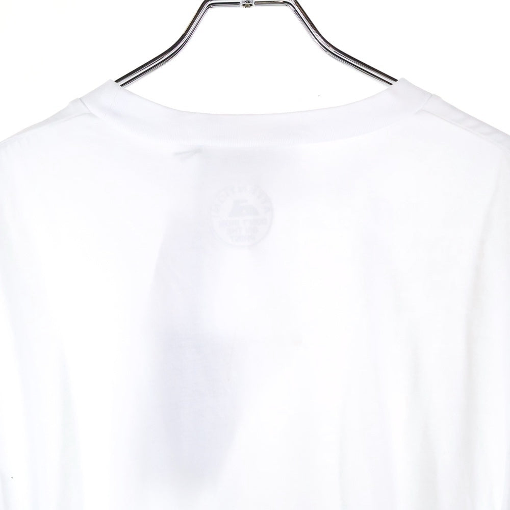 DSQUARED2(ディースクエアード) GUMMY LOGO LONG SLEEVE REGULAR FIT T-SHIRT ラバーロゴ クルーネック長袖Tシャツカットソー ホワイト S74GD1354