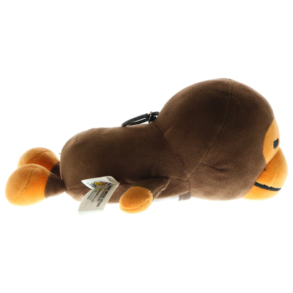 A BATHING APE(アベイシングエイプ) BABY MILO PLUSH DOLL ベイビーミロプラッシュドール カードケースキーチャーム ブラウン 0MXAC0482815B