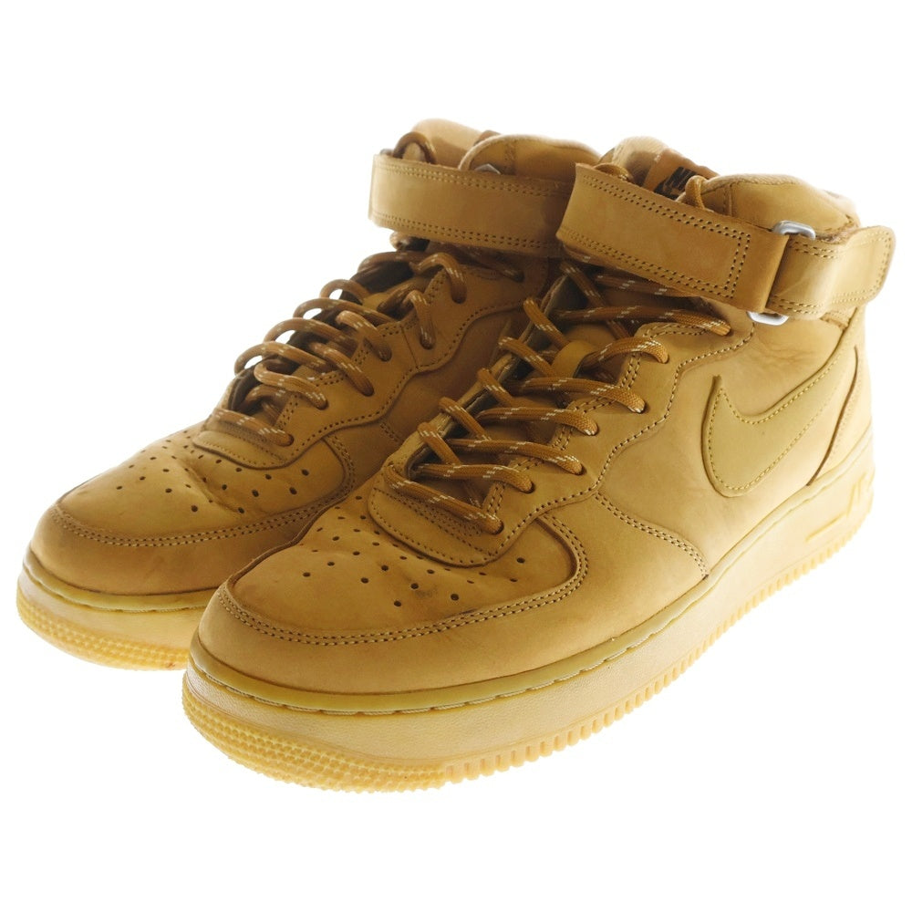 NIKE(ナイキ) Air Force 1 Mid Flax エアフォース1 フラックス ミッドカットスニーカー ブラウン US9/27cm DJ9158-200