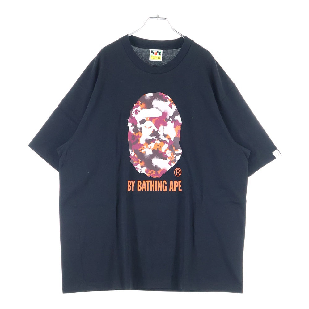A BATHING APE(アベイシングエイプ) MAP CAMO BY BATHING APE RELAXED FIT TEE マップカモ リラックスフィット クルーネック半袖Tシャツカットソー ブラック 001TEL301342M