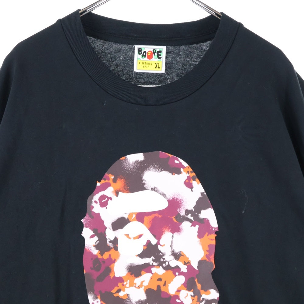 A BATHING APE(アベイシングエイプ) MAP CAMO BY BATHING APE RELAXED FIT TEE マップカモ リラックスフィット クルーネック半袖Tシャツカットソー ブラック 001TEL301342M