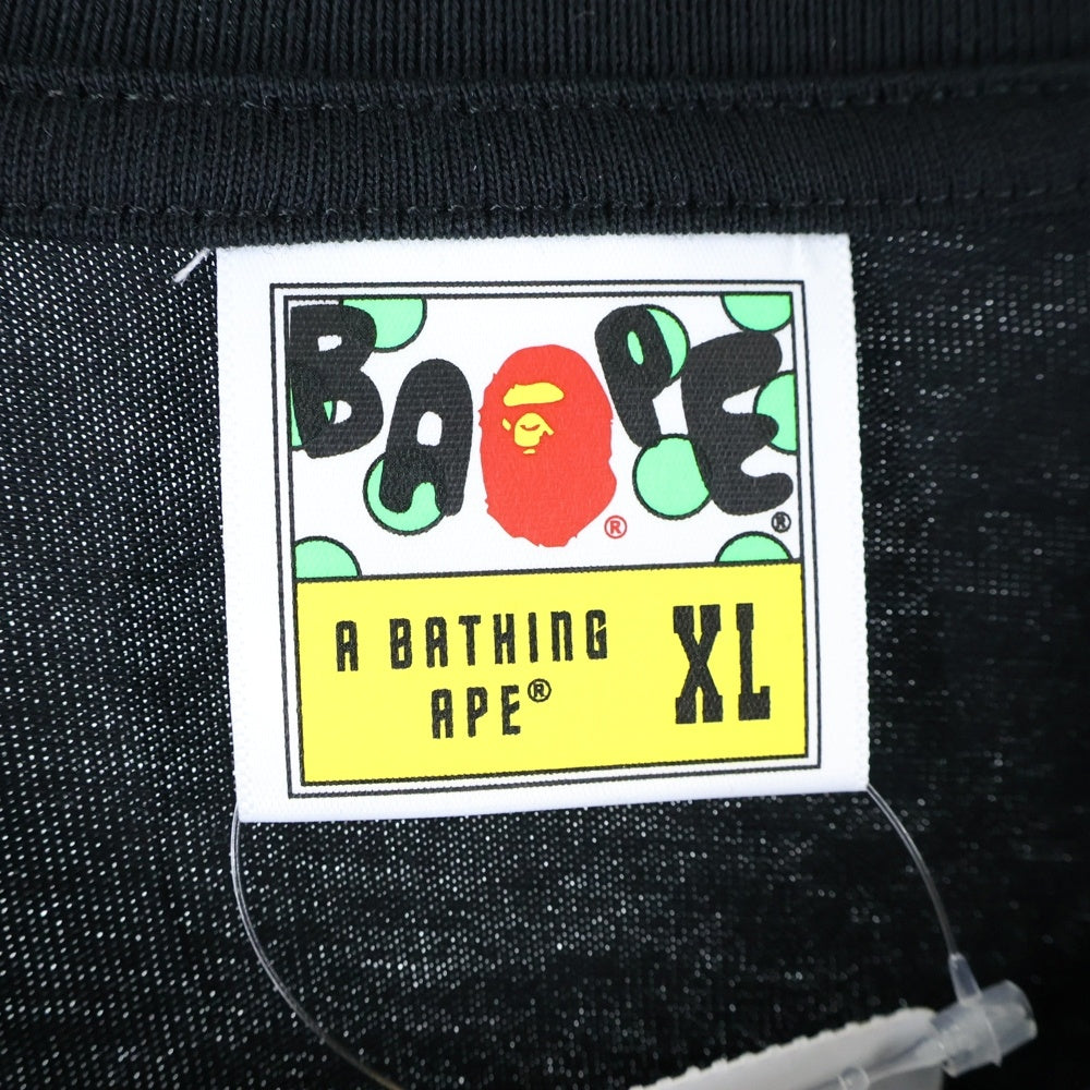 A BATHING APE(アベイシングエイプ) MAP CAMO BY BATHING APE RELAXED FIT TEE マップカモ リラックスフィット クルーネック半袖Tシャツカットソー ブラック 001TEL301342M