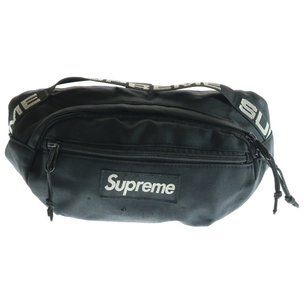SUPREME(シュプリーム) 18SS Waist Bag ロゴ入りウェストバッグ ブラック