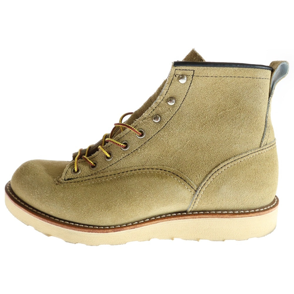 RED WING(レッド ウイング) 6inch LINEMAN 6インチ ラインマン スウェードレースアップシューズ ベージュ 2925