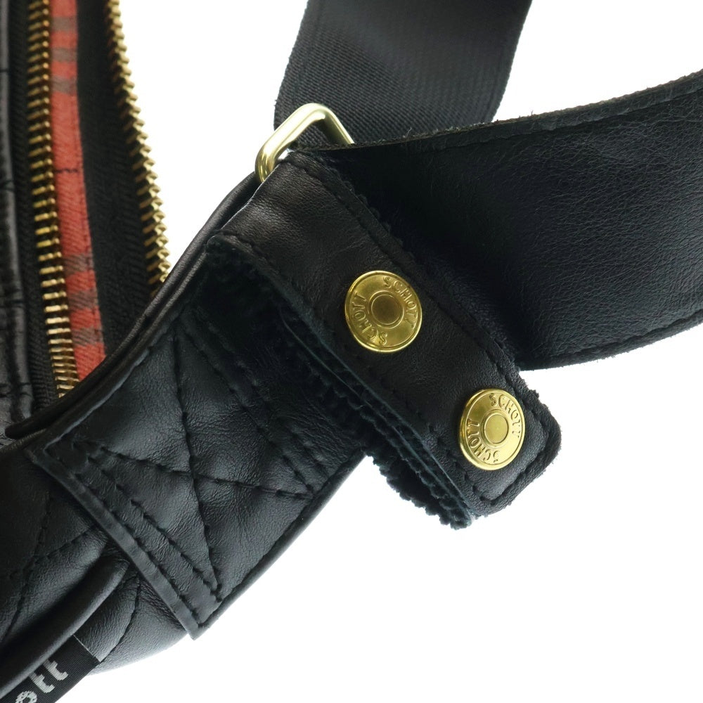 SCHOTT(ショット) PADDED BANANA BAG パテッドバナナバッグ レザーショルダーバッグ 3976005