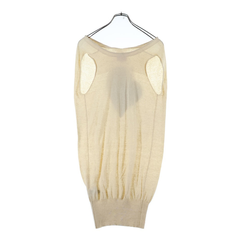 Vivienne Westwood Red Label(ヴィヴィアンウエストウッドレッドレーベル) ロゴ刺繍 ハートパッチノースリーブワンピース レディース ベージュ