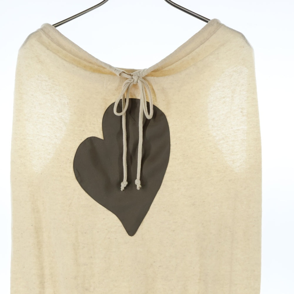 Vivienne Westwood Red Label(ヴィヴィアンウエストウッドレッドレーベル) ロゴ刺繍 ハートパッチノースリーブワンピース レディース ベージュ