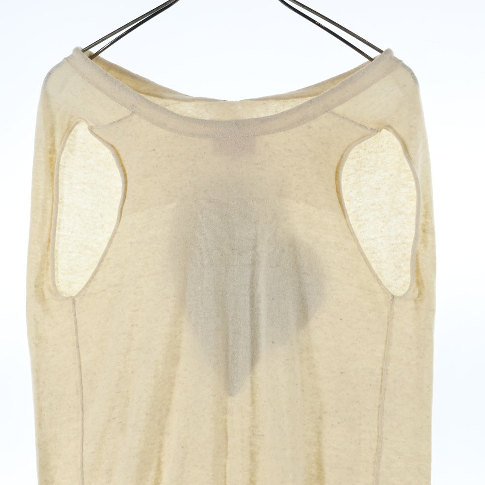 Vivienne Westwood Red Label(ヴィヴィアンウエストウッドレッドレーベル) ロゴ刺繍 ハートパッチノースリーブワンピース レディース ベージュ