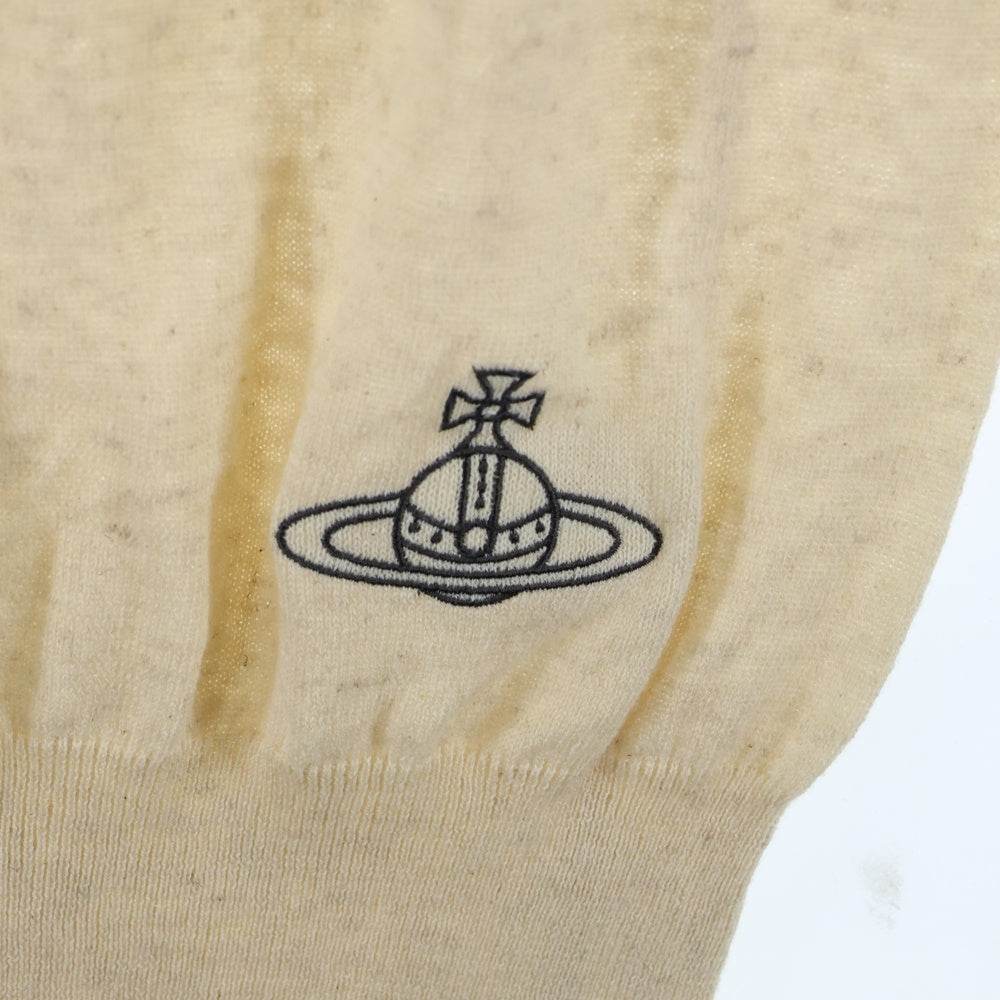 Vivienne Westwood Red Label(ヴィヴィアンウエストウッドレッドレーベル) ロゴ刺繍 ハートパッチノースリーブワンピース レディース ベージュ