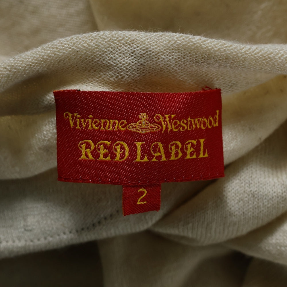 Vivienne Westwood Red Label(ヴィヴィアンウエストウッドレッドレーベル) ロゴ刺繍 ハートパッチノースリーブワンピース レディース ベージュ