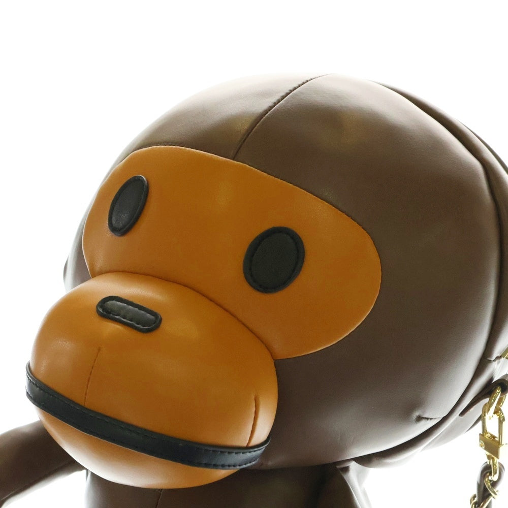 A BATHING APE(アベイシングエイプ) BABY MILO PLUSH DOLL CHAIN SHOULDER BAG ベイビーマイロ チェーンショルダーバッグ ブラウン