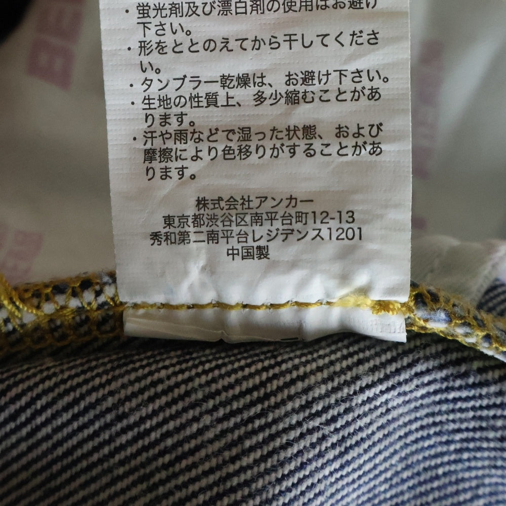 THE BLACK EYE PATCH(ブラックアイパッチ) B EMBLEM STANDARD FIT JEANS ロゴ刺繍 ストレートデニムパンツ インディゴ