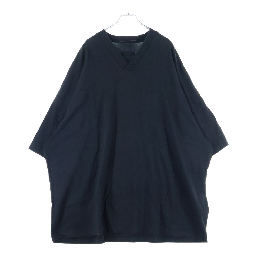 FEAR OF GOD ESSENTIALS(フィアオブゴッド エッセンシャルズ) バックラバーロゴプリント Vネック半袖Tシャツカットソー ブラック