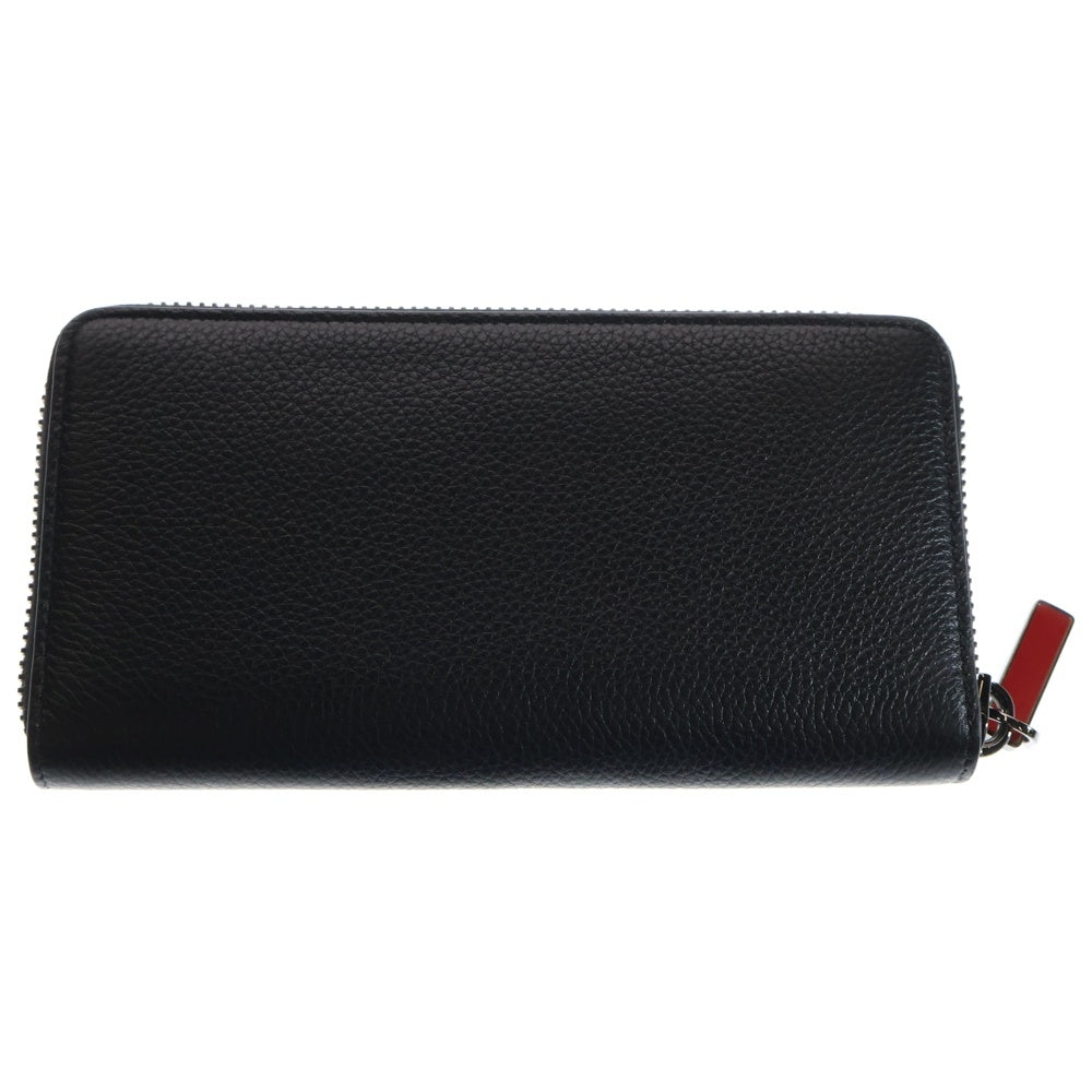 CHRISTIAN LOUBOUTIN(クリスチャンルブタン) Panettone パネトーネ ラバー切替レザーウォレット 長財布 ブラック/レッド 3195051 H734