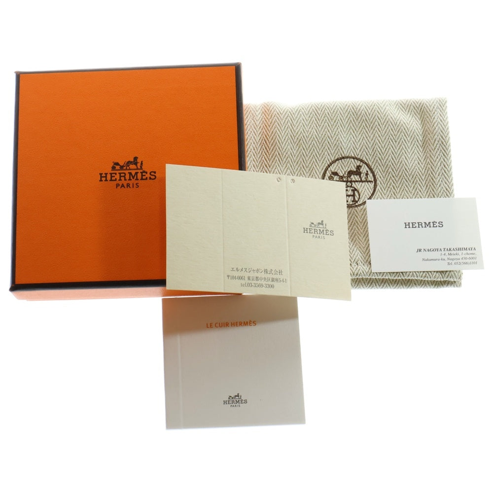 HERMES(エルメス) ケリー ドゥブルトゥール レザーブレスレット ブラック/シルバー