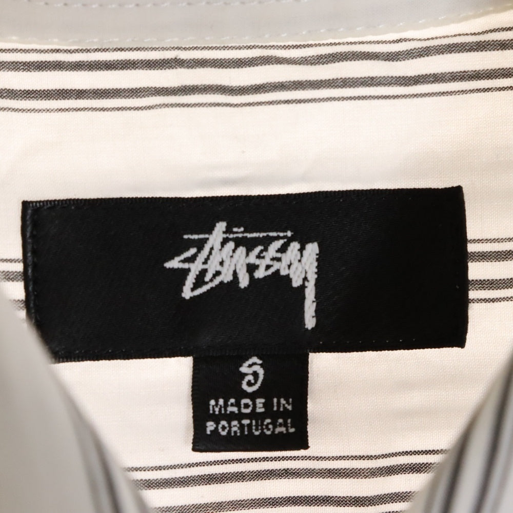 STUSSY(ステューシー) 24SS BOXY SS SHIRT STRIPE ストライプ柄 半袖シャツ ホワイト 1110290