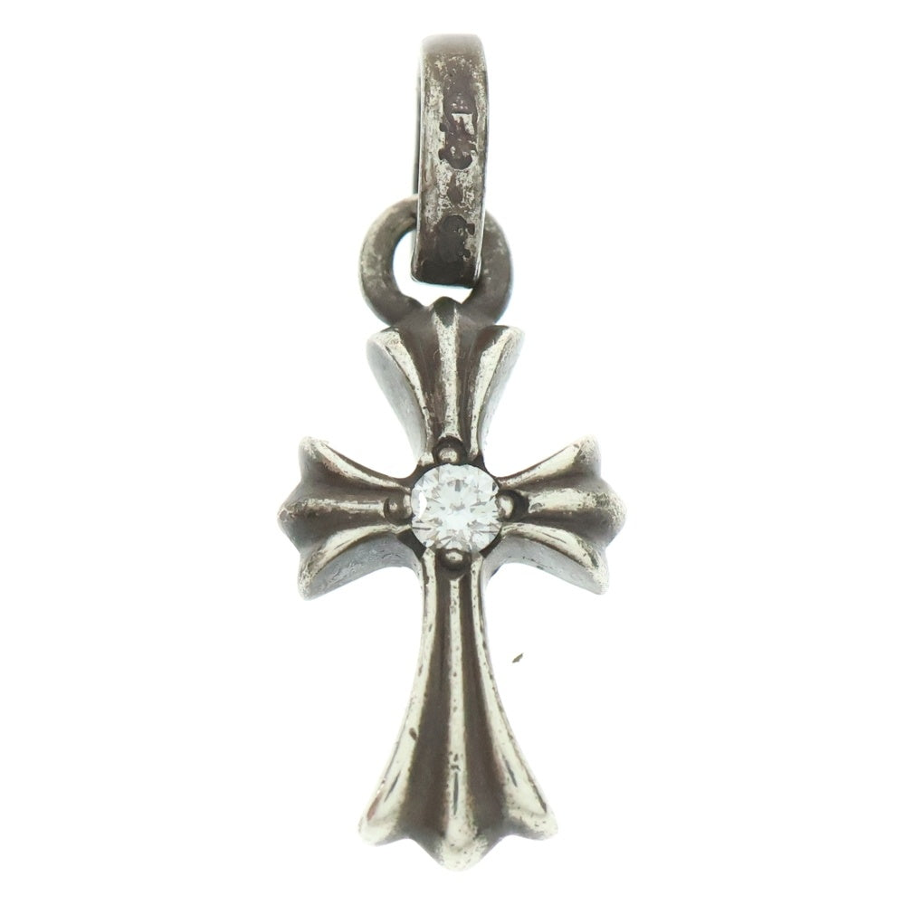 CHROME HEARTS(クロムハーツ) CRS BBYFAT DMND ベイビーファットクロス 両面1ダイヤ ペンダントトップ シルバー BCA238