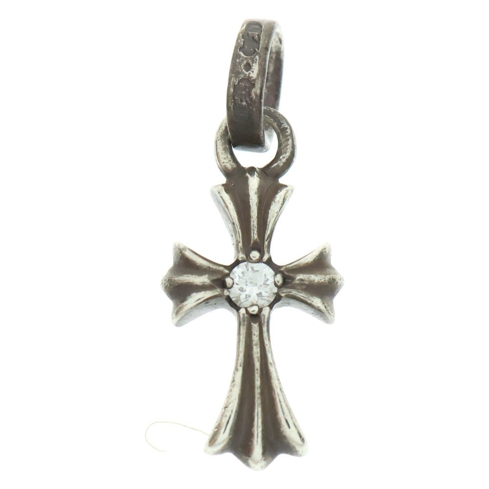 CHROME HEARTS(クロムハーツ) CRS BBYFAT DMND ベイビーファットクロス 両面1ダイヤ ペンダントトップ シルバー BCA238