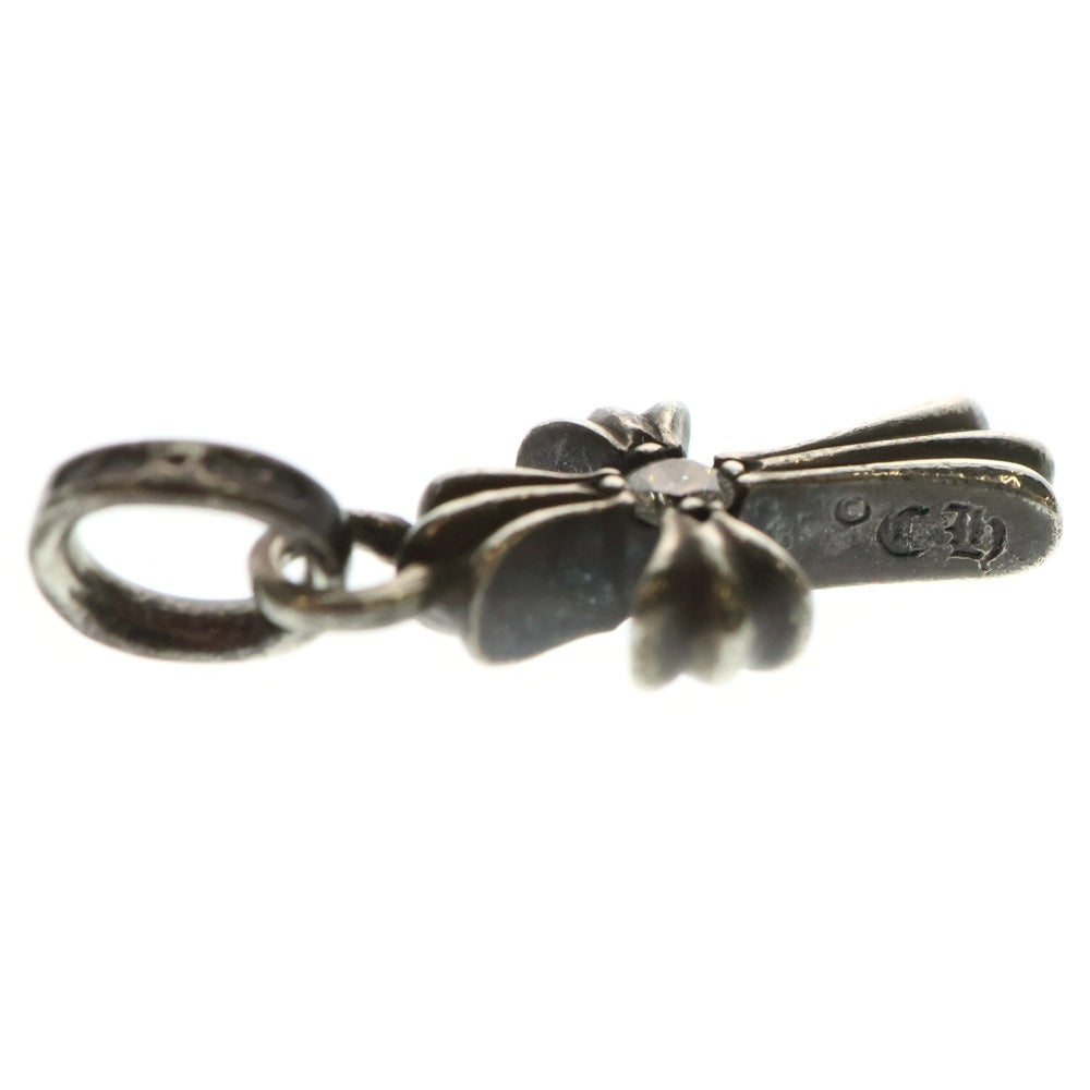 CHROME HEARTS(クロムハーツ) CRS BBYFAT DMND ベイビーファットクロス 両面1ダイヤ ペンダントトップ シルバー BCA238