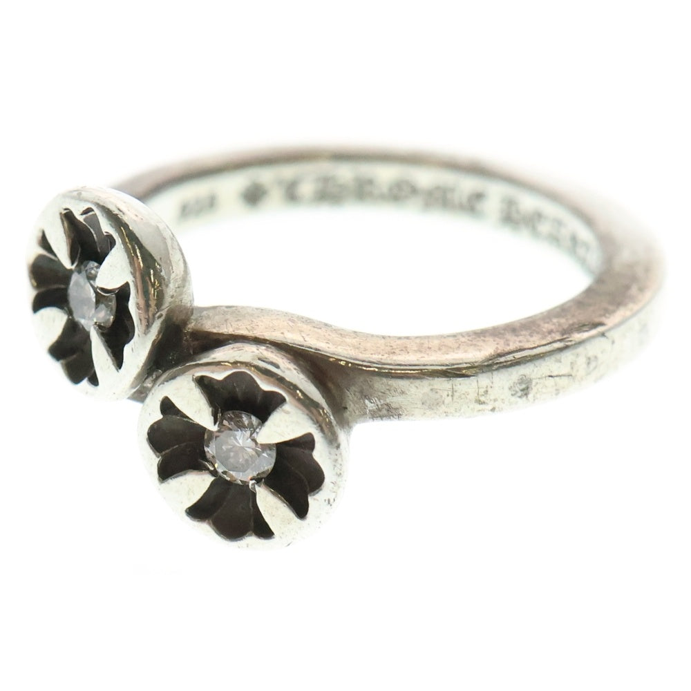 CHROME HEARTS(クロムハーツ) DBL NGTV CH PLS P/DIA ダブルネガティブ CHプラスリング PAVEダイヤ シルバー