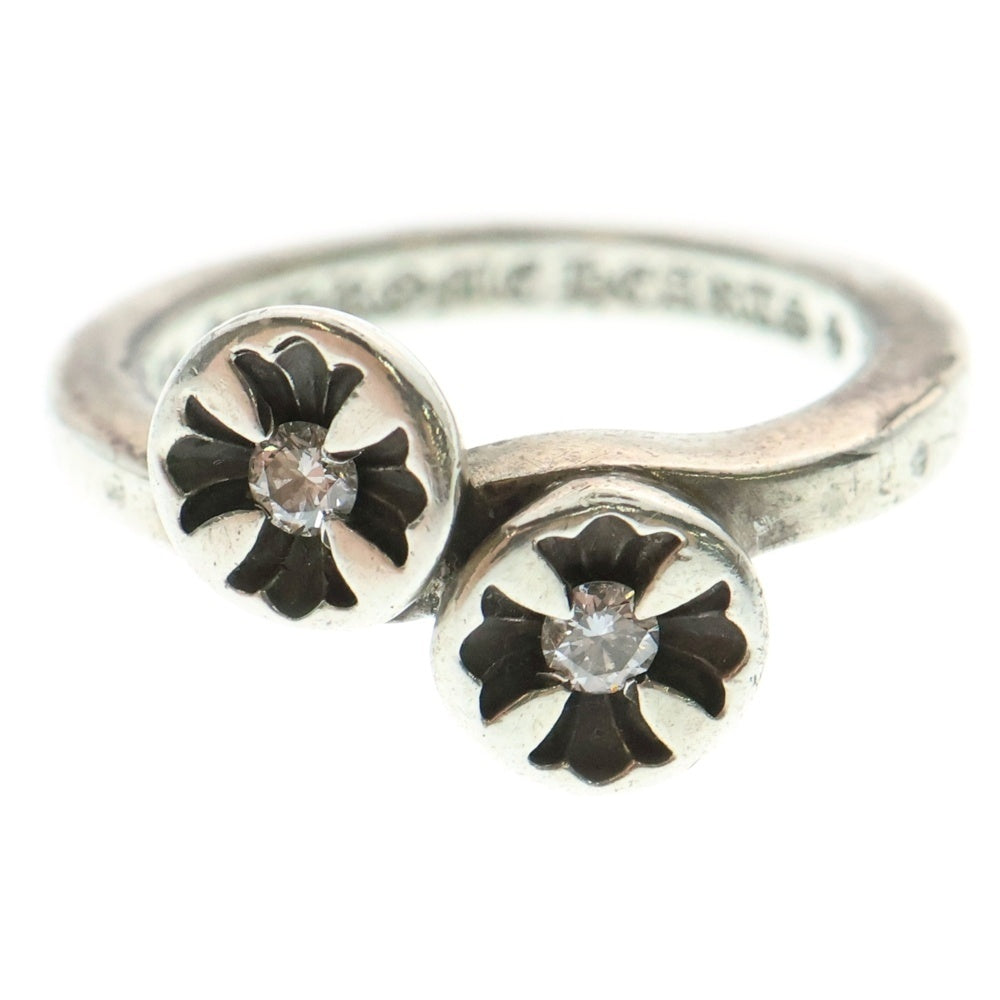 CHROME HEARTS(クロムハーツ) DBL NGTV CH PLS P/DIA ダブルネガティブ CHプラスリング PAVEダイヤ シルバー