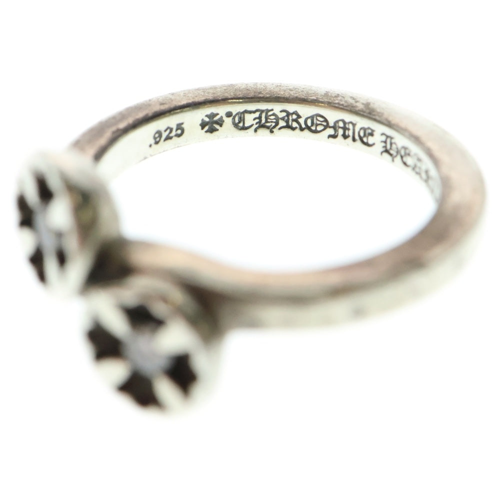 CHROME HEARTS(クロムハーツ) DBL NGTV CH PLS P/DIA ダブルネガティブ CHプラスリング PAVEダイヤ シルバー