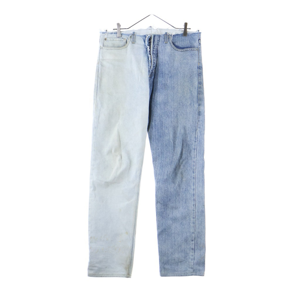 Martin Margiela(マルタンマルジェラ) 21SS Split Denim スプリット再構築ダメージ加工デニムパンツ インディゴ S50LA0175
