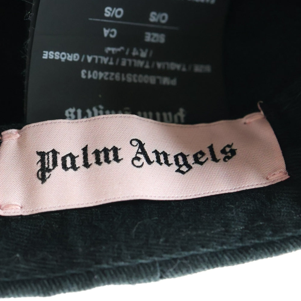 Palm Angels(パームエンジェルス) フロントロゴ刺繍キャップ ブラック PMLB003S19224013