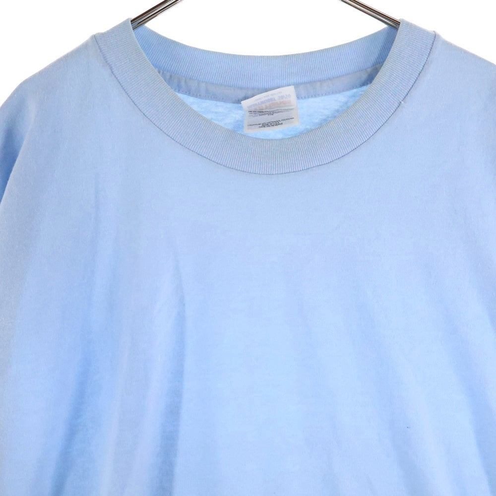 VINTAGE(ヴィンテージ) 90-00s Hanes 無地クルーネック半袖Tシャツカットソー ブルー