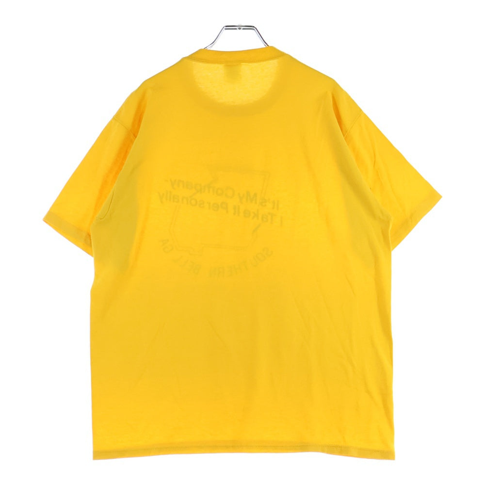 VINTAGE(ヴィンテージ) 80-90s JERZEES フロントプリントクルーネック半袖Tシャツカットソー イエロー